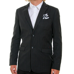 Volcom Paulson Jkt Blazer - Black Pinstripe