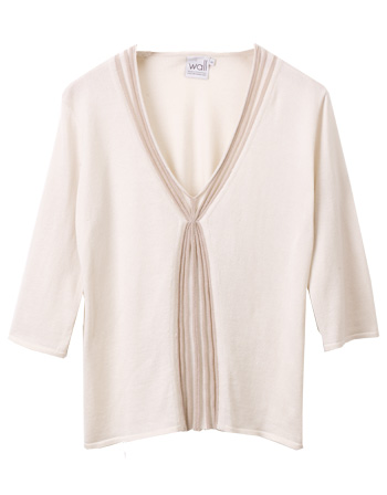 Accordion Pleat Trim Cardigan