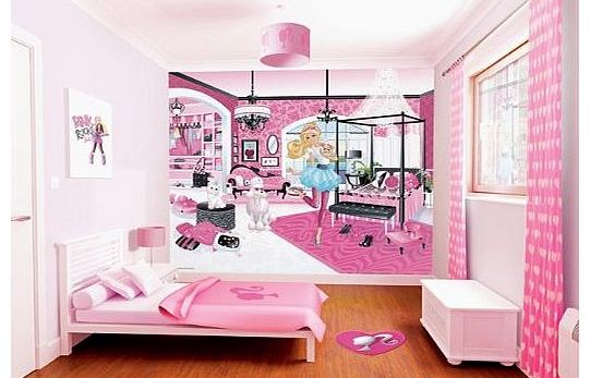 Barbie Wallpaper Mural, 8 x 10 ft