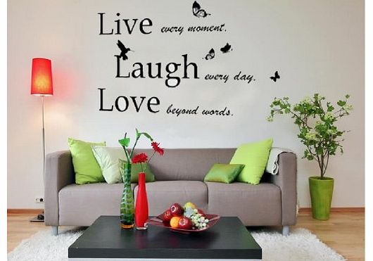 Walplus Classic Live Laugh Love Walplus Large Live Laugh Love Wall Stickers Art Mural Quote Wallpaper Living Room Decals