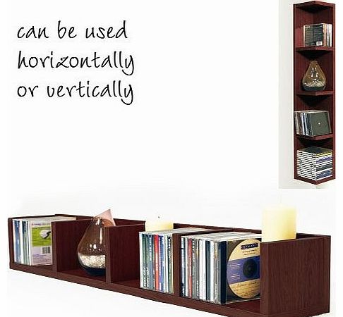 VIRGO - CD / DVD / Blu-ray / Video Media Wall Storage Shelf - Dark Oak