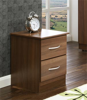 Stratford 2 Drawer Bedside Table in Walnut