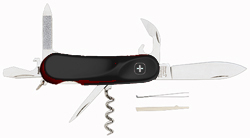 EVO 10 SOFT GRIP BLACK SWISS ARMY KNIFE