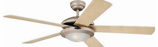 Westinghouse Comet 132 cm/ 52-inches Ceiling Fans, Titanium-Light Maple/ White