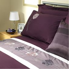 Esther Duvet Set Aubergine Kingsize