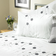 Flavia Duvet Set Silver Kingsize