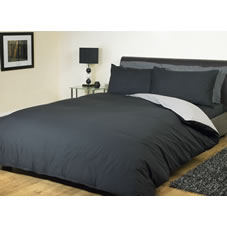 Sleep Duvet Set Reversible Grey/Black Single