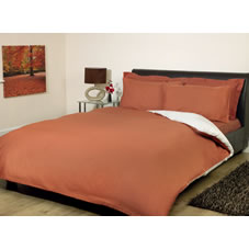 Sleep Duvet Set Reversible Orange/Cream Double