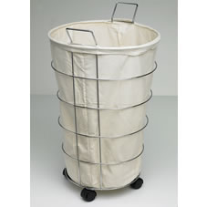 Wilko Laundry Basket Round Chrome Effect