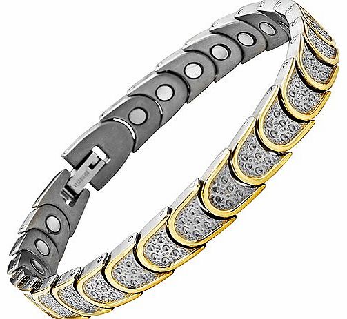 New Ladies Titanium Magnetic Bracelet In Black Velvet Gift Box + Free Link Removal Tool