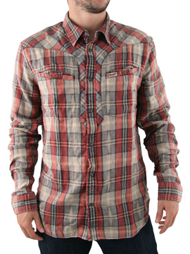 Ketchup Red Chrome Checked Shirt