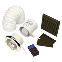 Britex In-Line Chrome 30W Shower Fan Kit