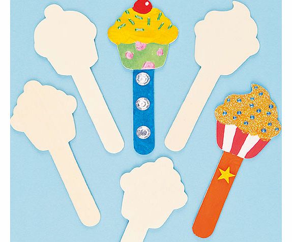 Cupcake Wooden Sticks - Pack of 12