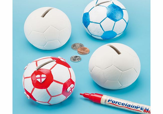 Football Coin Banks - Box of 4