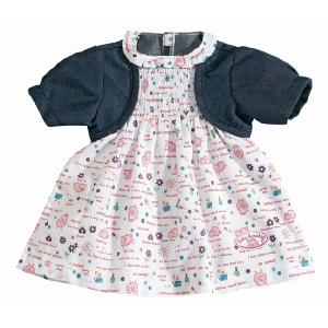 Baby Annabell 46cm White Dress and Denim Sleeves