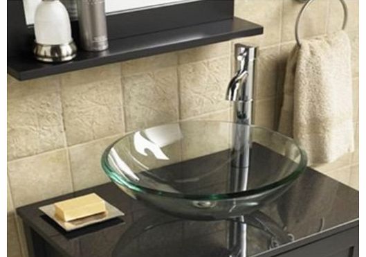 BATHROOM CLOAKROOM COUNTERTOP GLASS BASIN SINK(ZM 1)