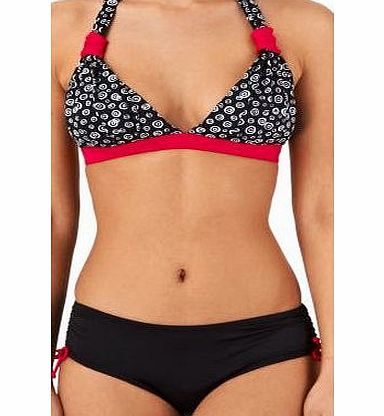 Womens Zoggs Go Tribal Bikini - Black/red